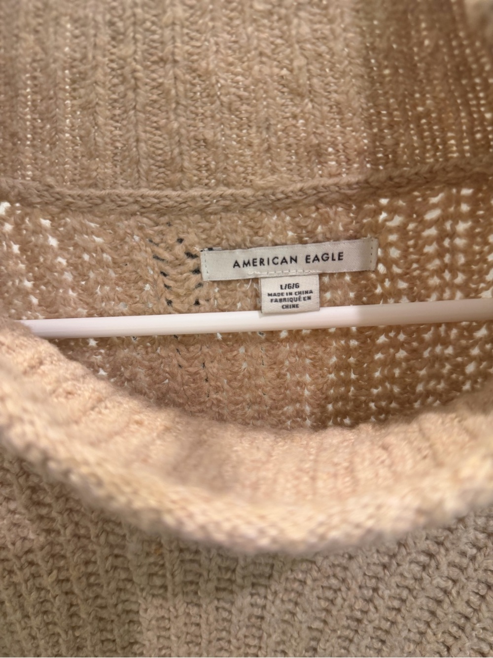 American Eagle Outfitters Beige Turtleneck Knit Sweater - Picture 3 of 3